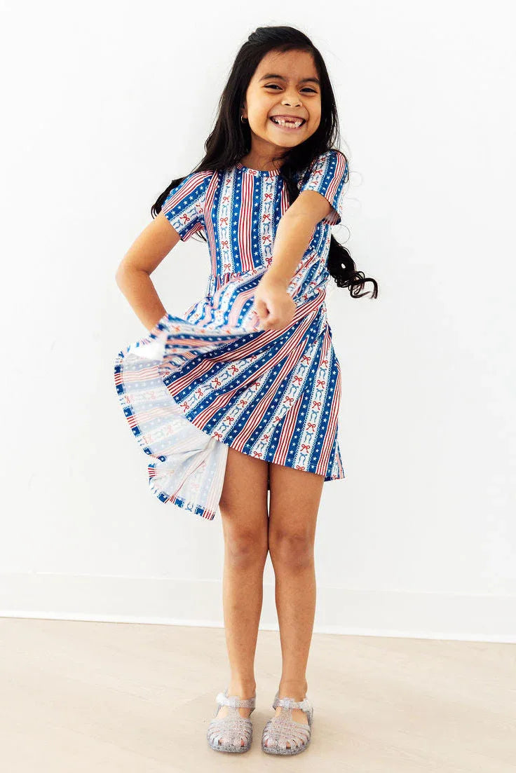 All-American Girl S/S Pocket Twirl Dress - Mila & Rose ® - Flyclothing LLC