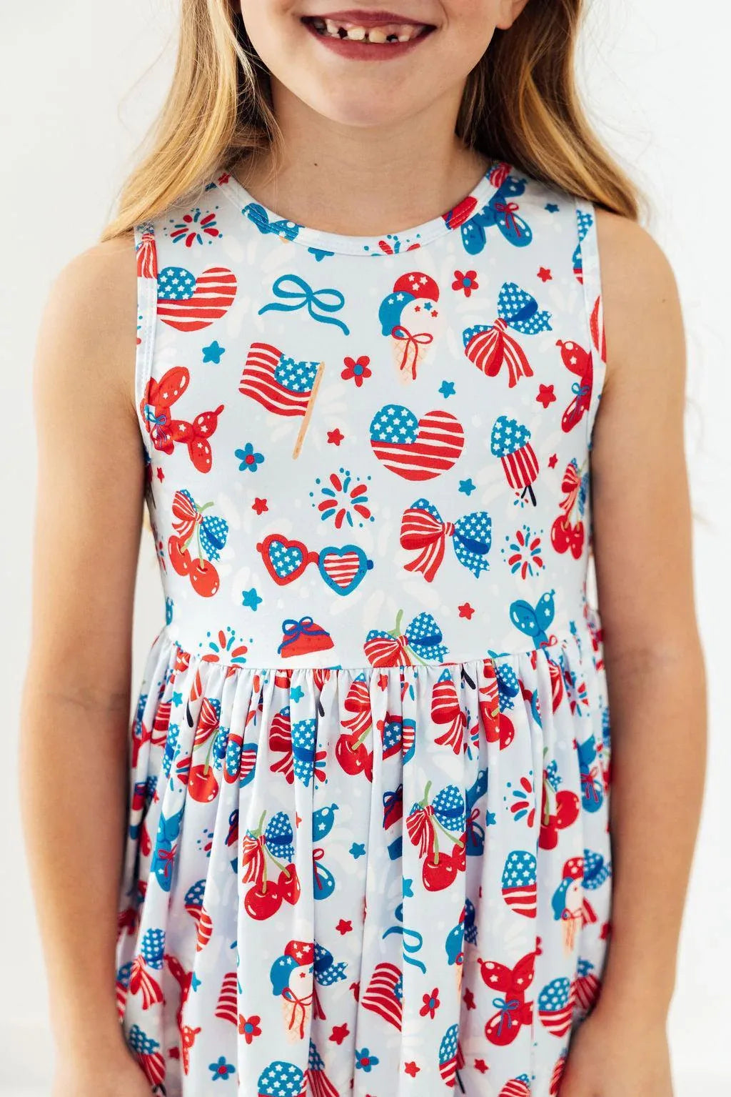 Little Miss Liberty Tank Twirl Dress - Mila & Rose ® - Flyclothing LLC