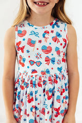 Little Miss Liberty Tank Twirl Dress - Mila & Rose ® - Flyclothing LLC