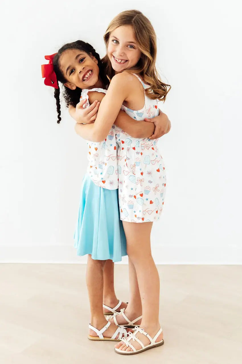 Red, White, & Sweet S/S Ruffle Tee - Mila & Rose ® - Flyclothing LLC