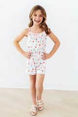 Red, White, & Sweet Strappy Play Romper - Mila & Rose ® - Flyclothing LLC