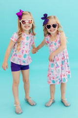 Under the Sea Ruffle Cross Back Dress - Mila & Rose ® - Flyclothing LLC