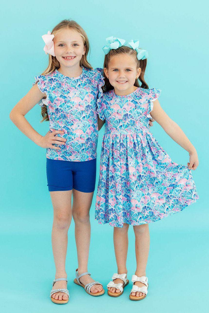 Seaside Shells S/S Ruffle Tee - Mila & Rose ® - Flyclothing LLC