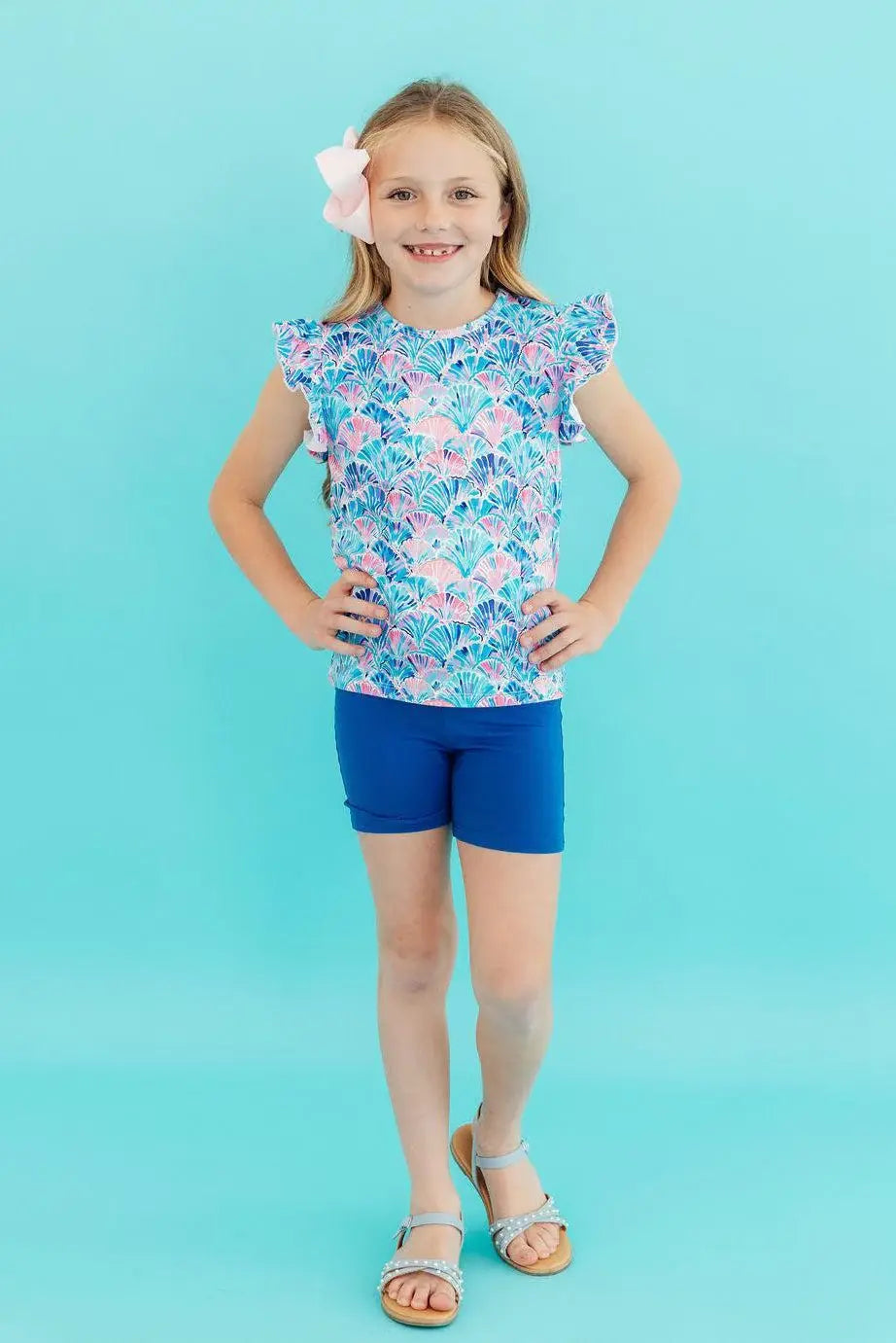 Seaside Shells S/S Ruffle Tee - Mila & Rose ® - Flyclothing LLC