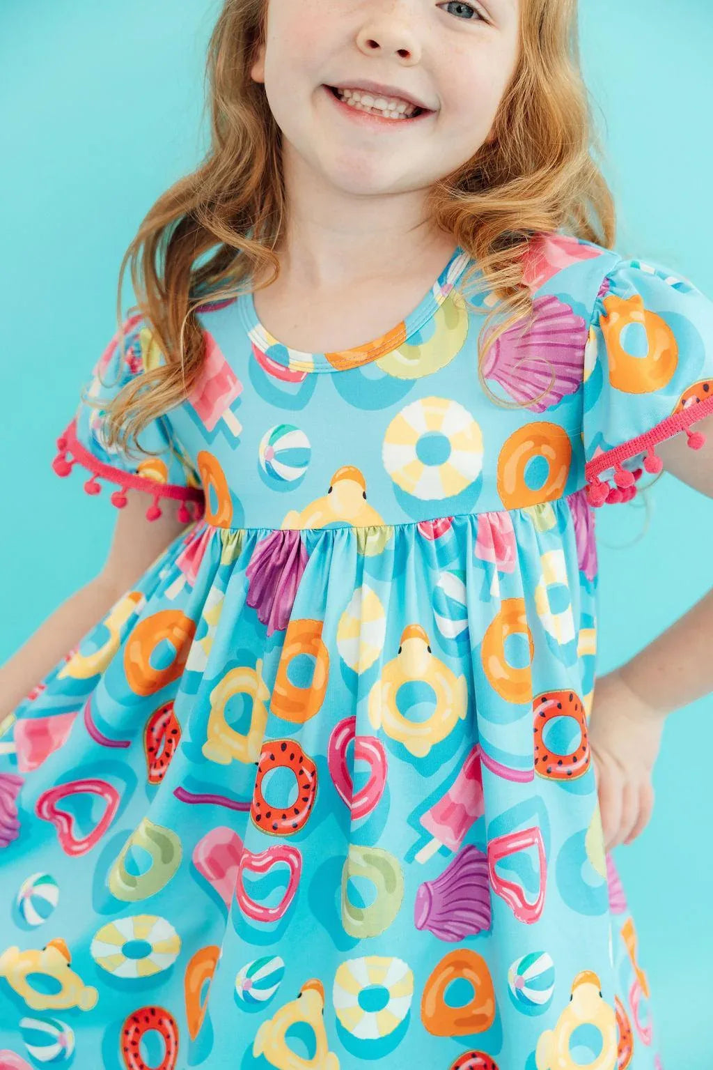 Fun Floaties Pom Pom Dress - Mila & Rose ® - Flyclothing LLC