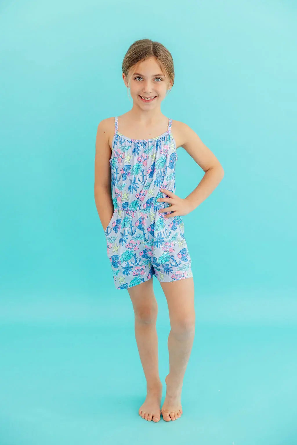 Ocean Harbor Strappy Play Romper - Mila & Rose ® - Flyclothing LLC