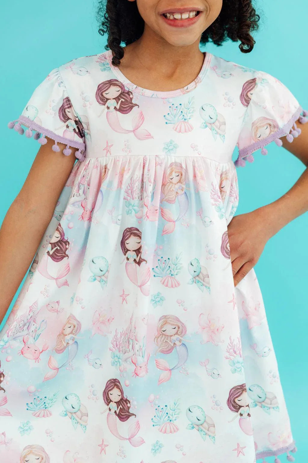 Mermaid Fairytale Pom Pom Dress - Mila & Rose ® - Flyclothing LLC