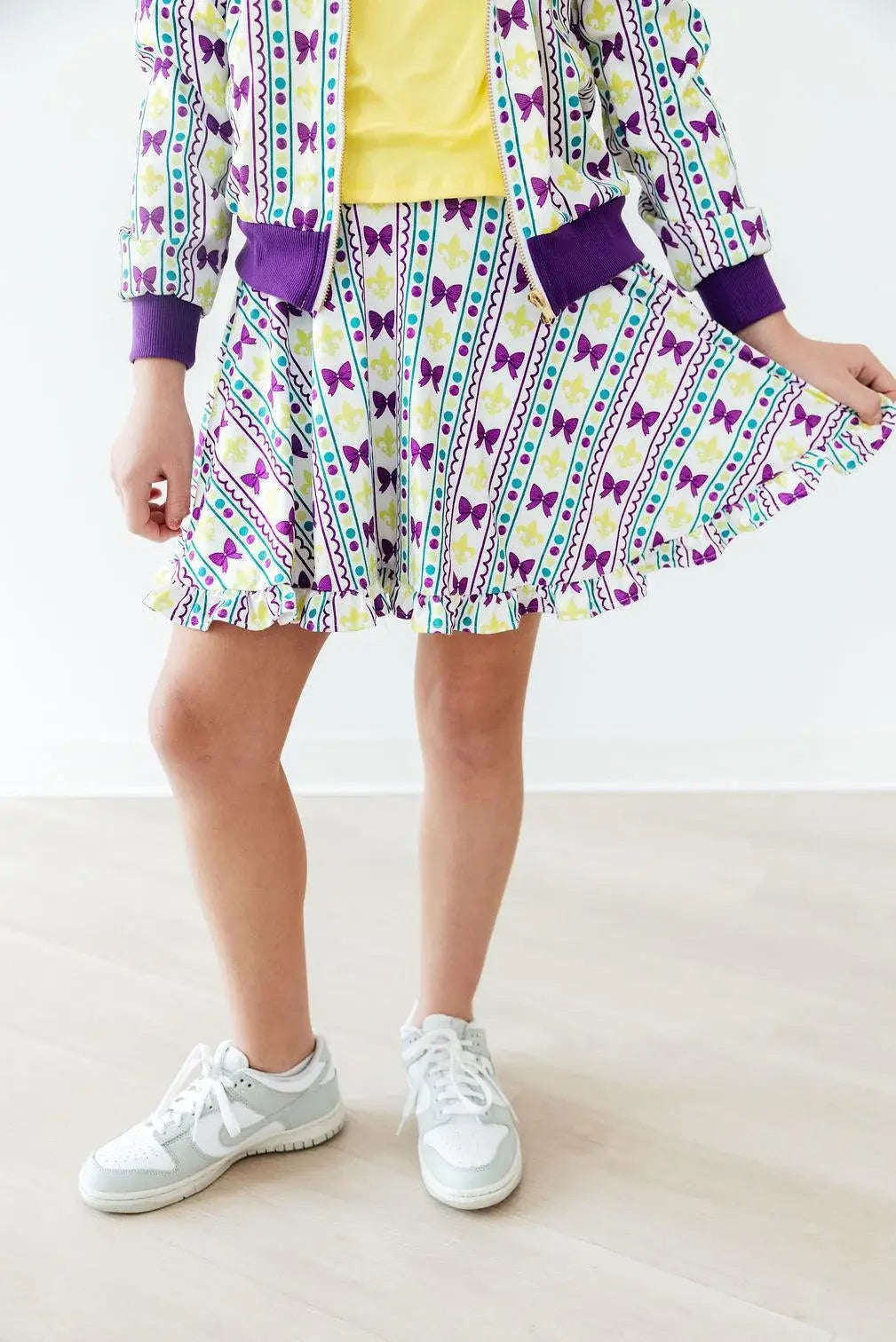 Mardi Gras Ruffle Twirl Skort - Mila & Rose ® - Flyclothing LLC