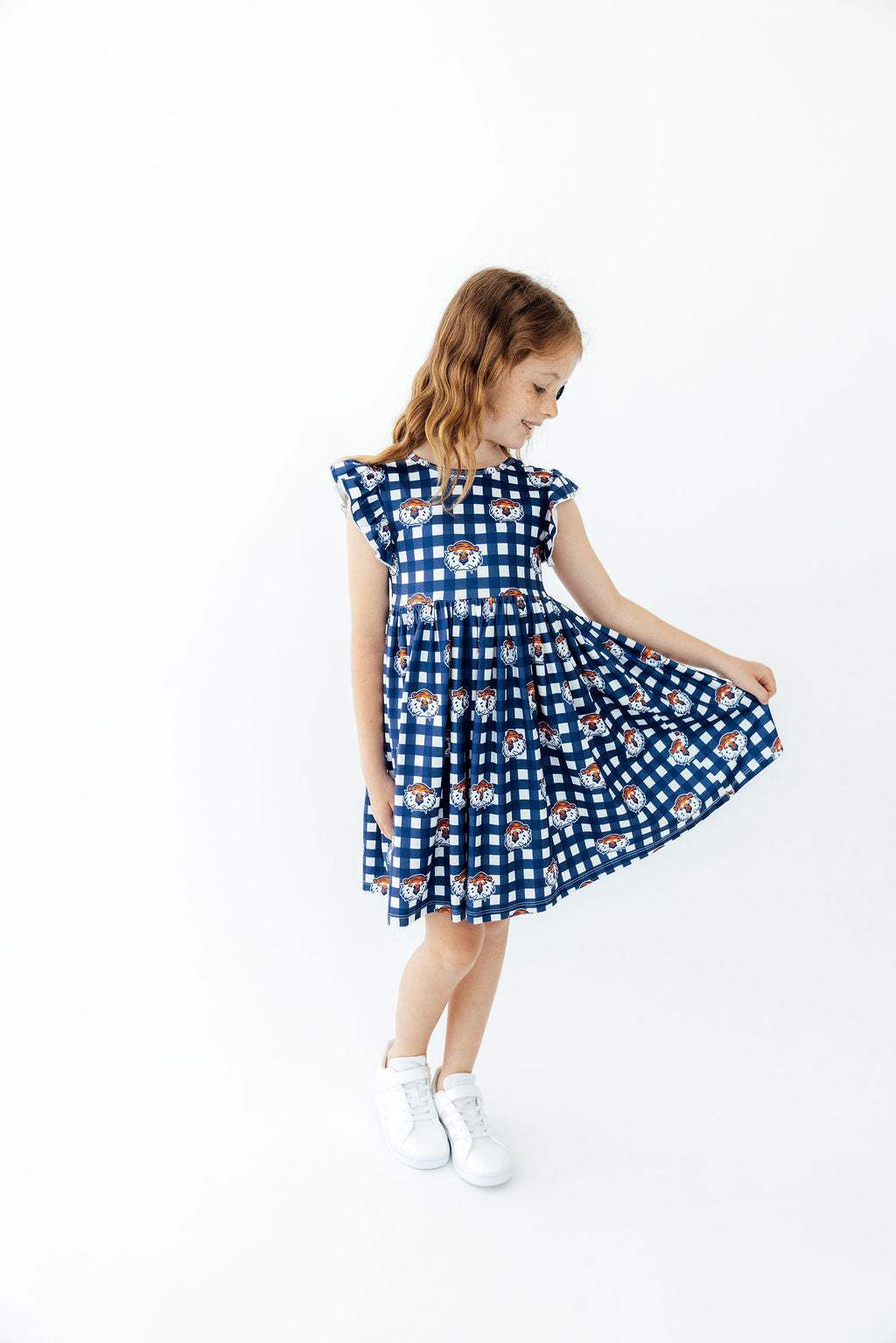 Auburn Plaid Aubie Flutter Twirl Dress - Mila & Rose ® - Flyclothing LLC