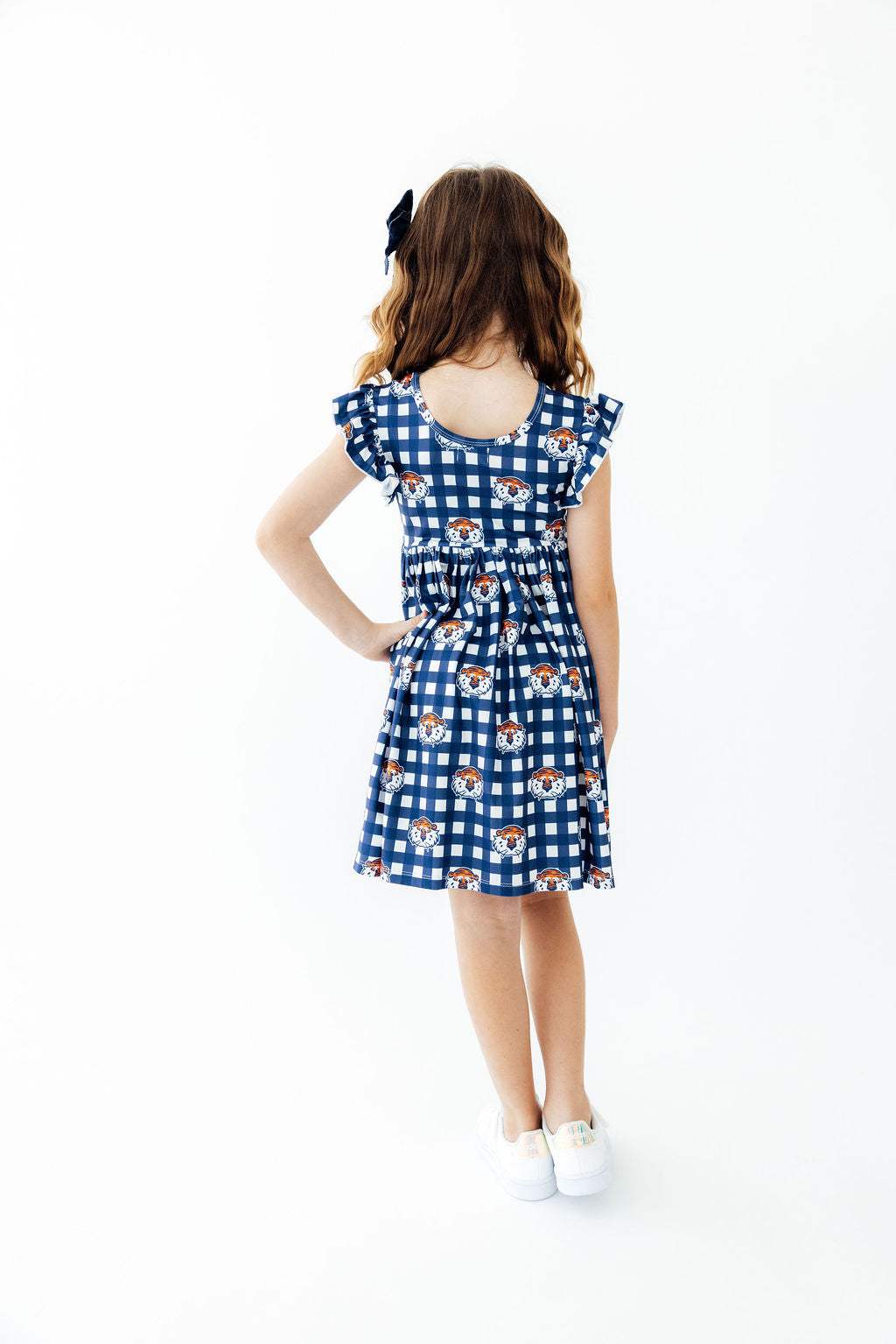 Auburn Plaid Aubie Flutter Twirl Dress - Mila & Rose ® - Flyclothing LLC
