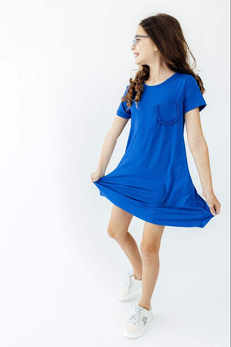 Royal Blue T-Shirt Dress - Mila & Rose ® - Flyclothing LLC