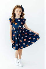 Auburn Blue Aubie Flutter Twirl Dress - Mila & Rose ® - Flyclothing LLC