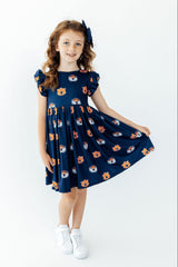 Auburn Blue Aubie Flutter Twirl Dress - Mila & Rose ® - Flyclothing LLC