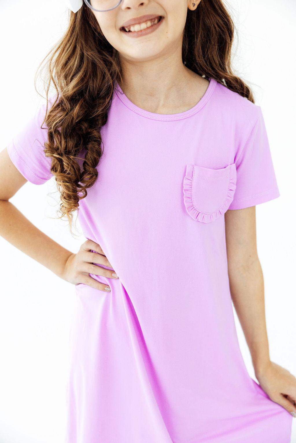 Bright Lilac T-Shirt Dress - Mila & Rose ® - Flyclothing LLC