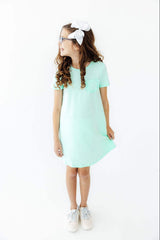 Pastel Green T-Shirt Dress