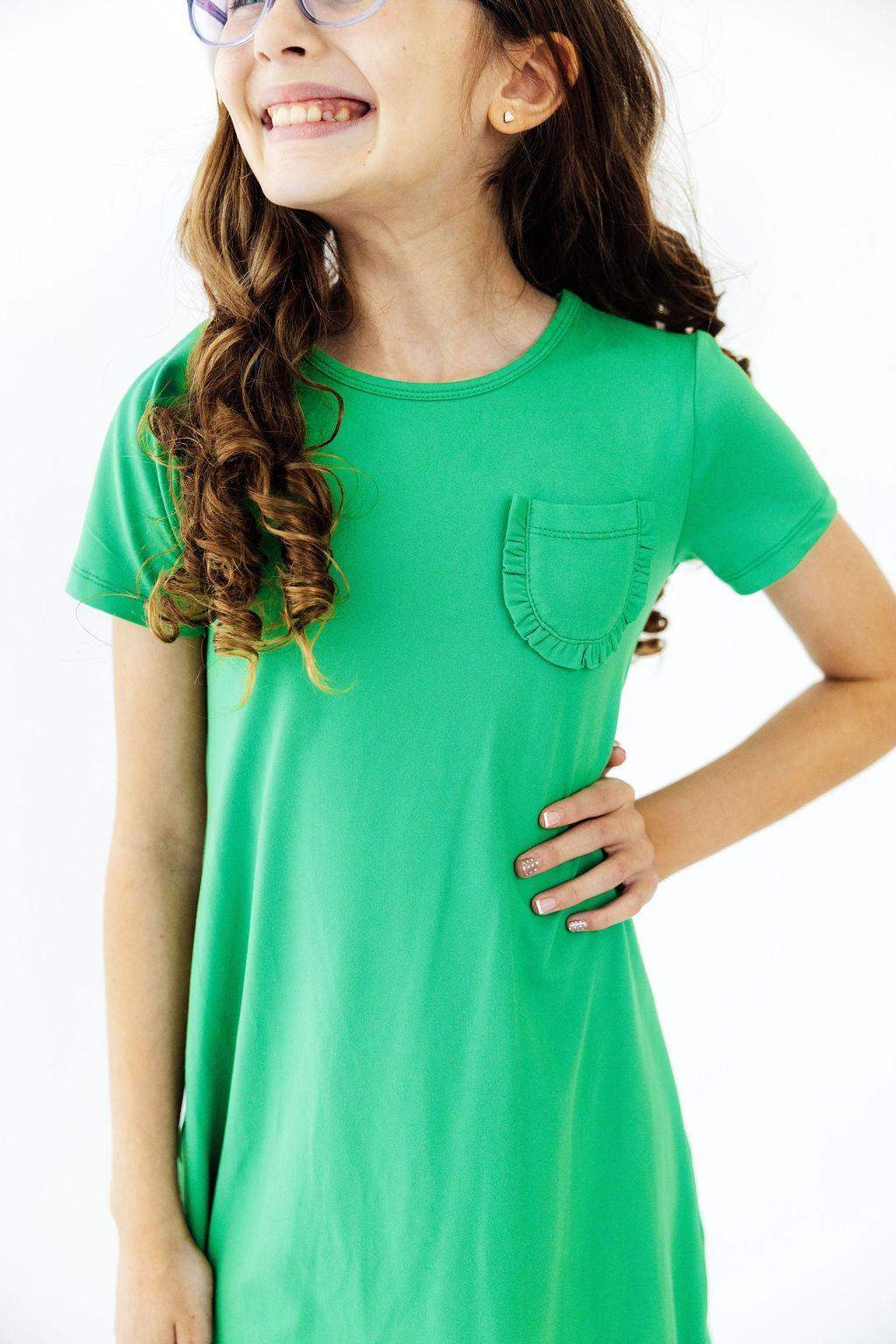 Kelly Green T-Shirt Dress - Mila & Rose ® - Flyclothing LLC