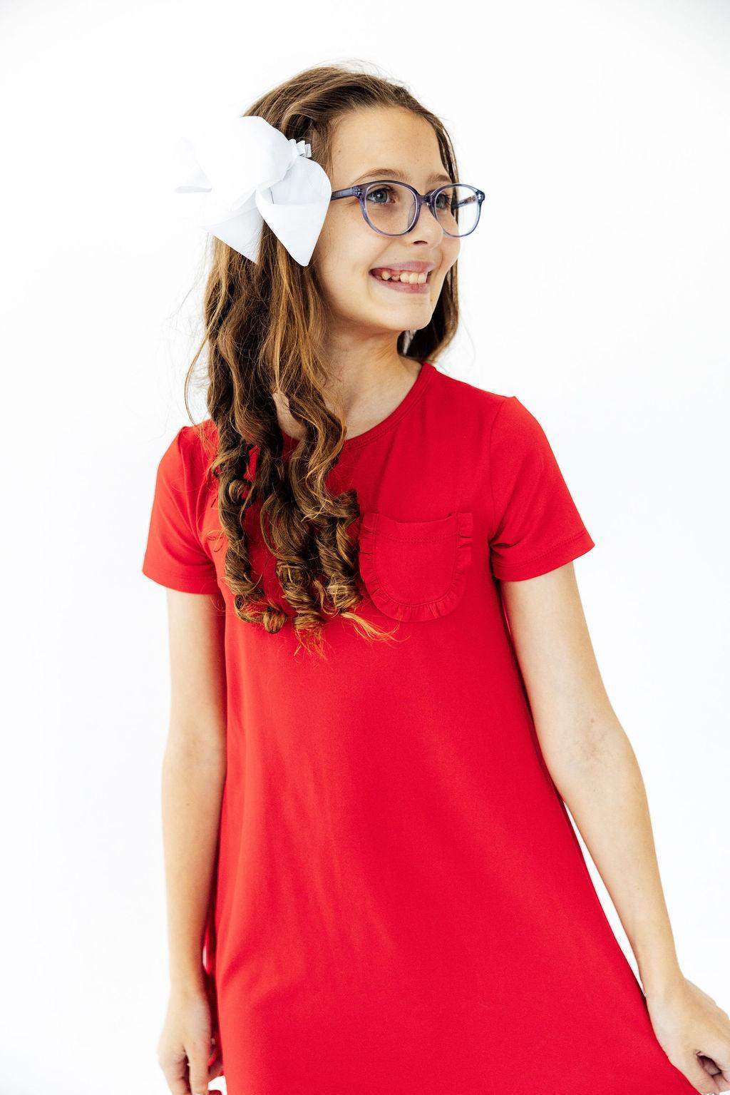 Red T-Shirt Dress - Mila & Rose ® - Flyclothing LLC