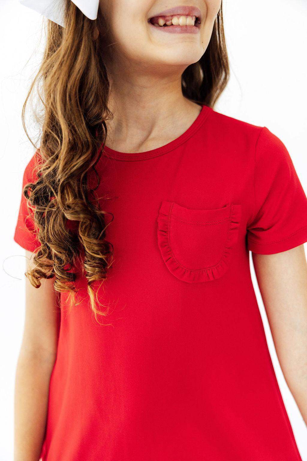 Red T-Shirt Dress - Mila & Rose ® - Flyclothing LLC