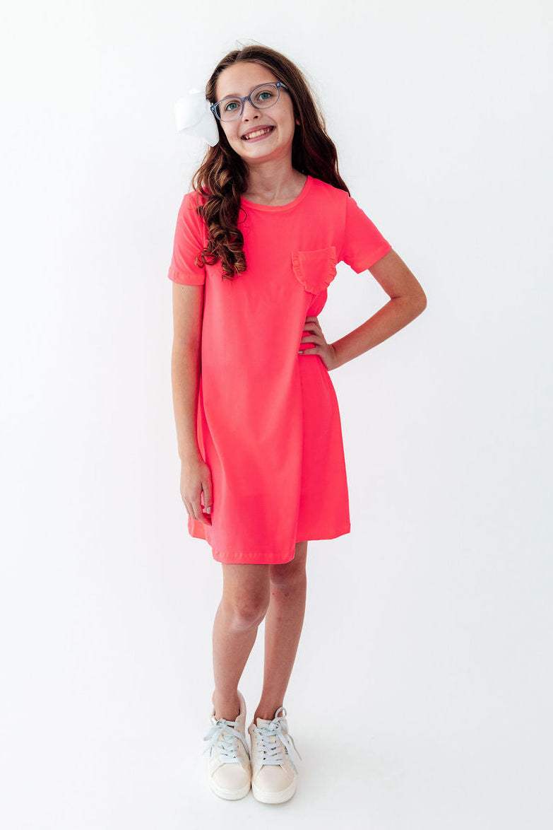 Neon Pink T-Shirt Dress - Mila & Rose ® - Flyclothing LLC