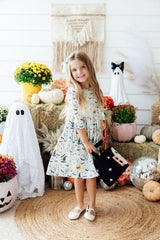 Ghouls Rule 3/4 Sleeve Pocket Twirl Dress - Mila & Rose ® - Flyclothing LLC