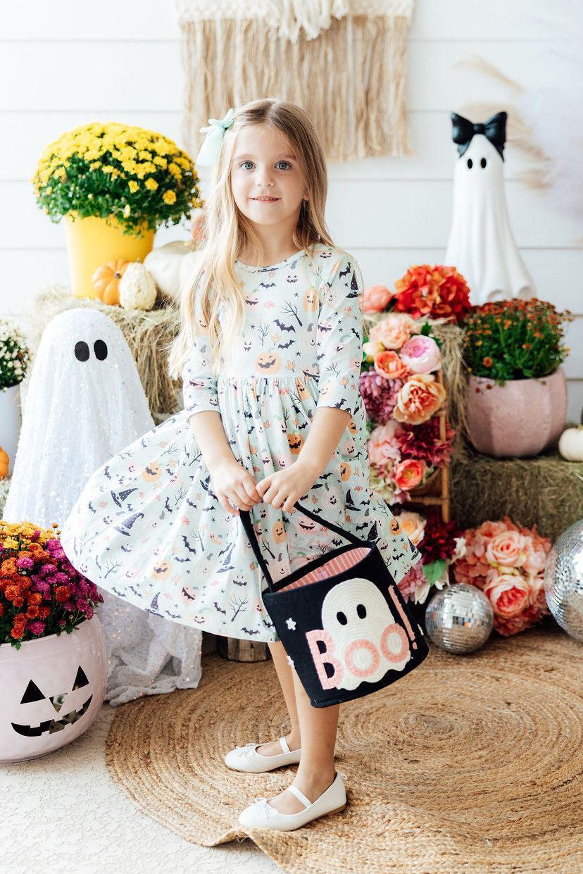 Ghouls Rule 3/4 Sleeve Pocket Twirl Dress - Mila & Rose ® - Flyclothing LLC