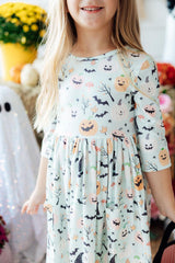 Ghouls Rule 3/4 Sleeve Pocket Twirl Dress - Mila & Rose ® - Flyclothing LLC