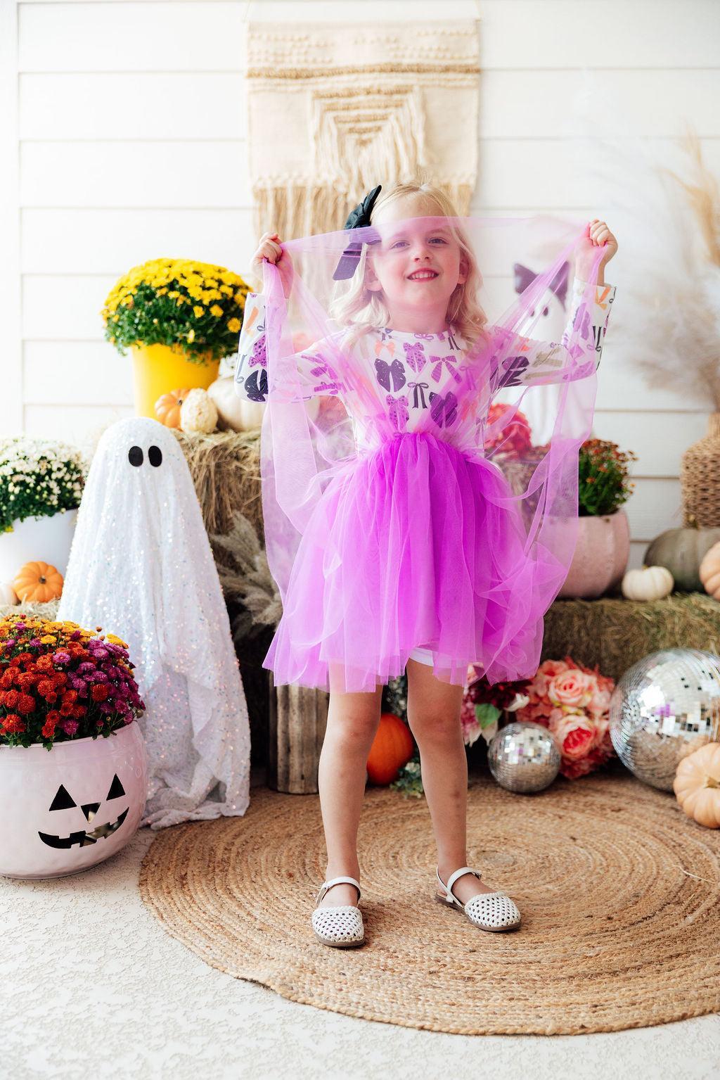 Tied with a Boo L/S Tutu Dress - Mila & Rose ® - Flyclothing LLC