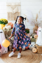 Sweet Tooth 3/4 Sleeve Pocket Twirl Dress - Mila & Rose ® - Flyclothing LLC