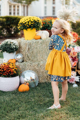 Mustard Faux Suede Pinafore - Mila & Rose ® - Flyclothing LLC