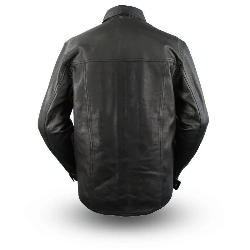 Milestone - Men's Leather Motorcycle Shirt - First Manufacturing Company - Flyclothing LLC
