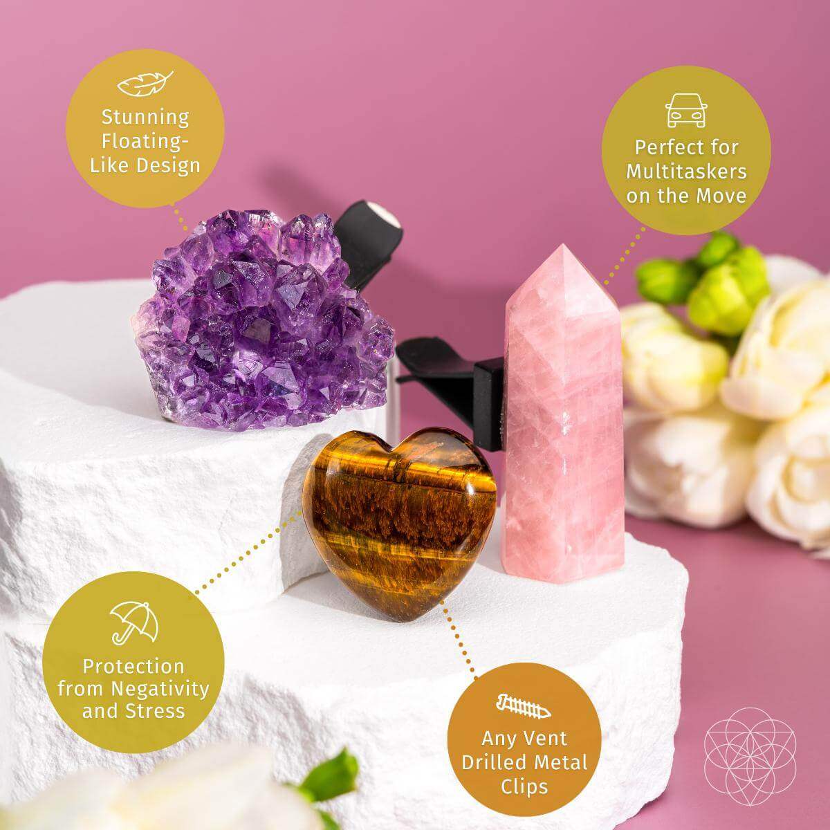Mindful Multitasker - Crystal Car Kit of Balance - Conscious Items - Flyclothing LLC
