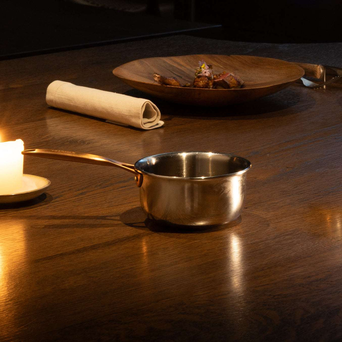 Mini saucepan with Antique Brass handle - CRISTEL USA - Flyclothing LLC