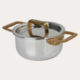 Mini Stewpan with Antique Brass side handles - CRISTEL USA - Flyclothing LLC
