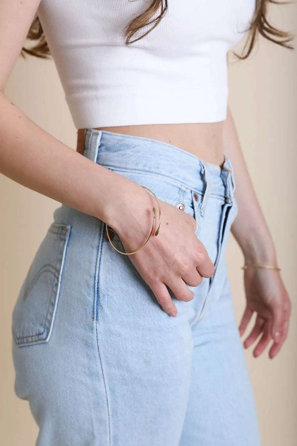 Minimal Arm Cuff/Bangle - Boho Clothing and Accessories - Flyclothing LLC