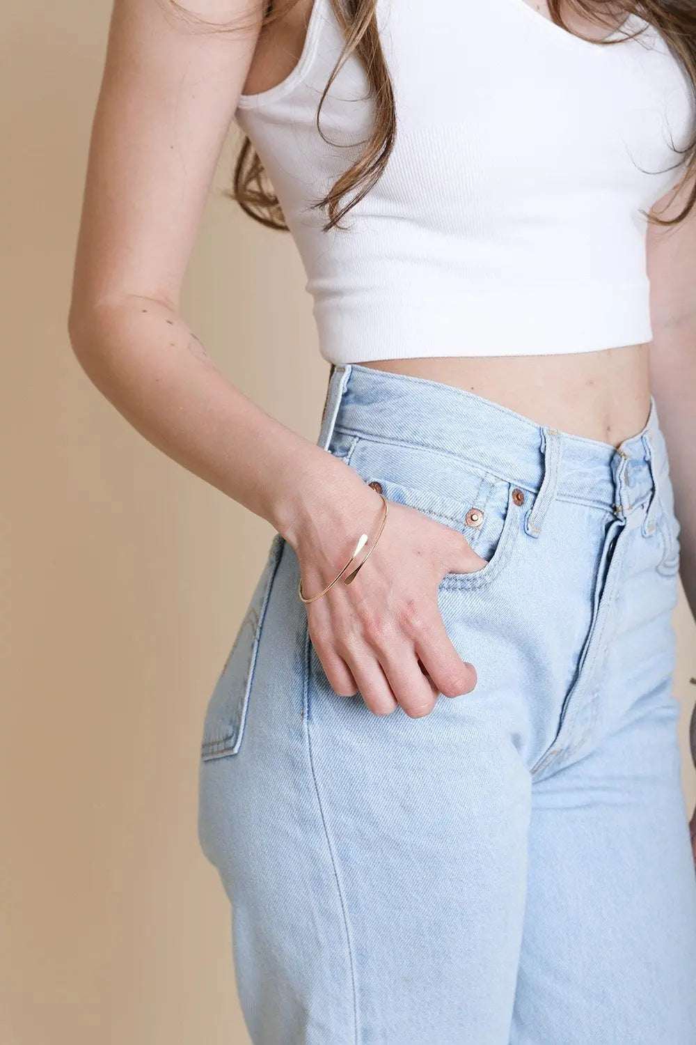 Minimal Arm Cuff/Bangle - Boho Clothing and Accessories - Flyclothing LLC