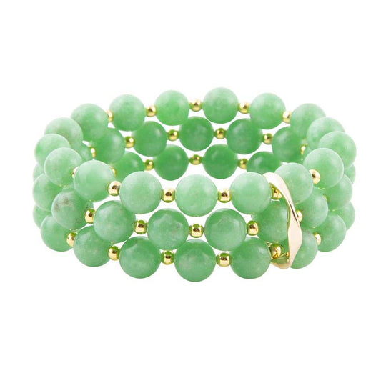 Mint Green Agate Triple Stretch Bracelet Set - Barse Jewelry - Flyclothing LLC