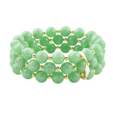 Mint Green Agate Triple Stretch Bracelet Set