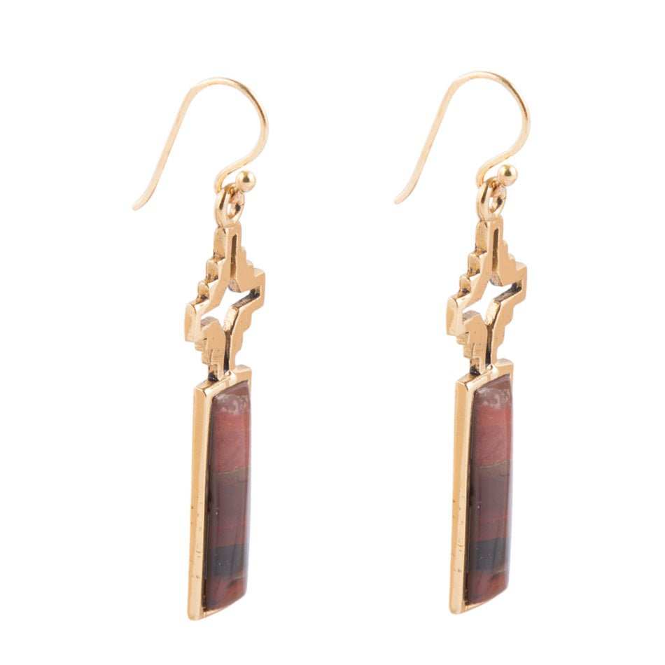 Mission Red Rainbow Jasper Earrings - Barse Jewelry - Flyclothing LLC