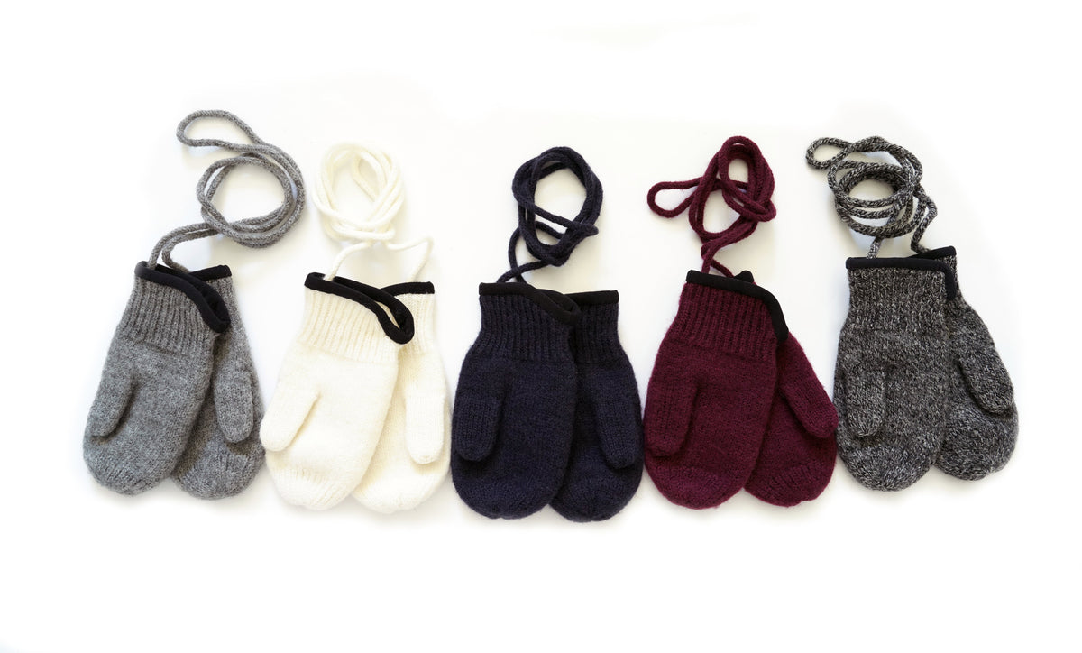 tittimitti® 100% Virgin Wool Baby, Toddler & Kids’ Mittens with Thumb & String - tittimitti - Flyclothing LLC