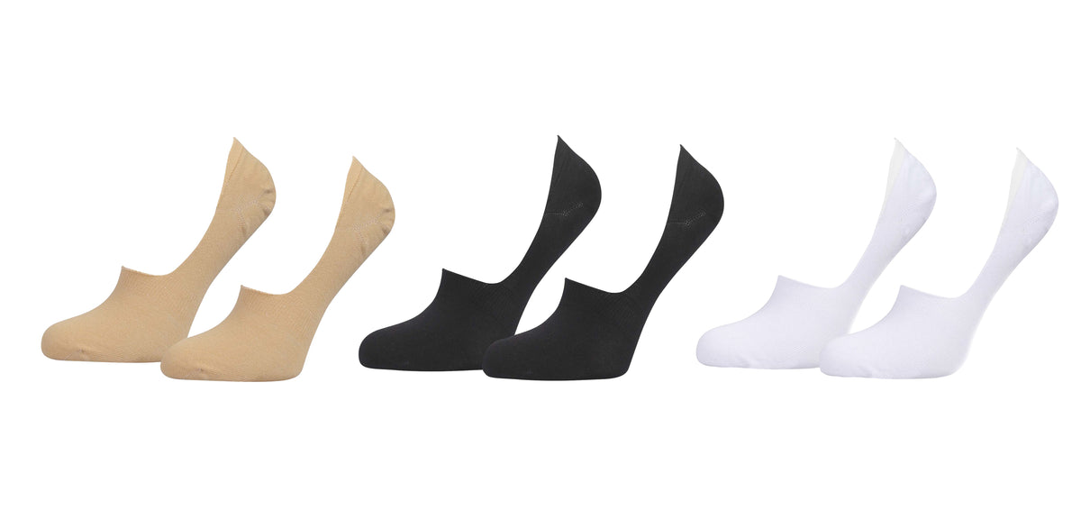 TITTIMITTI® Men’s 98% Organic Cotton No-Show Socks — 3-Pack, Silicone Heel Grip