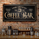 Personalized Coffee Bar Sign II - Tailored Canvases - Flyclothing LLC