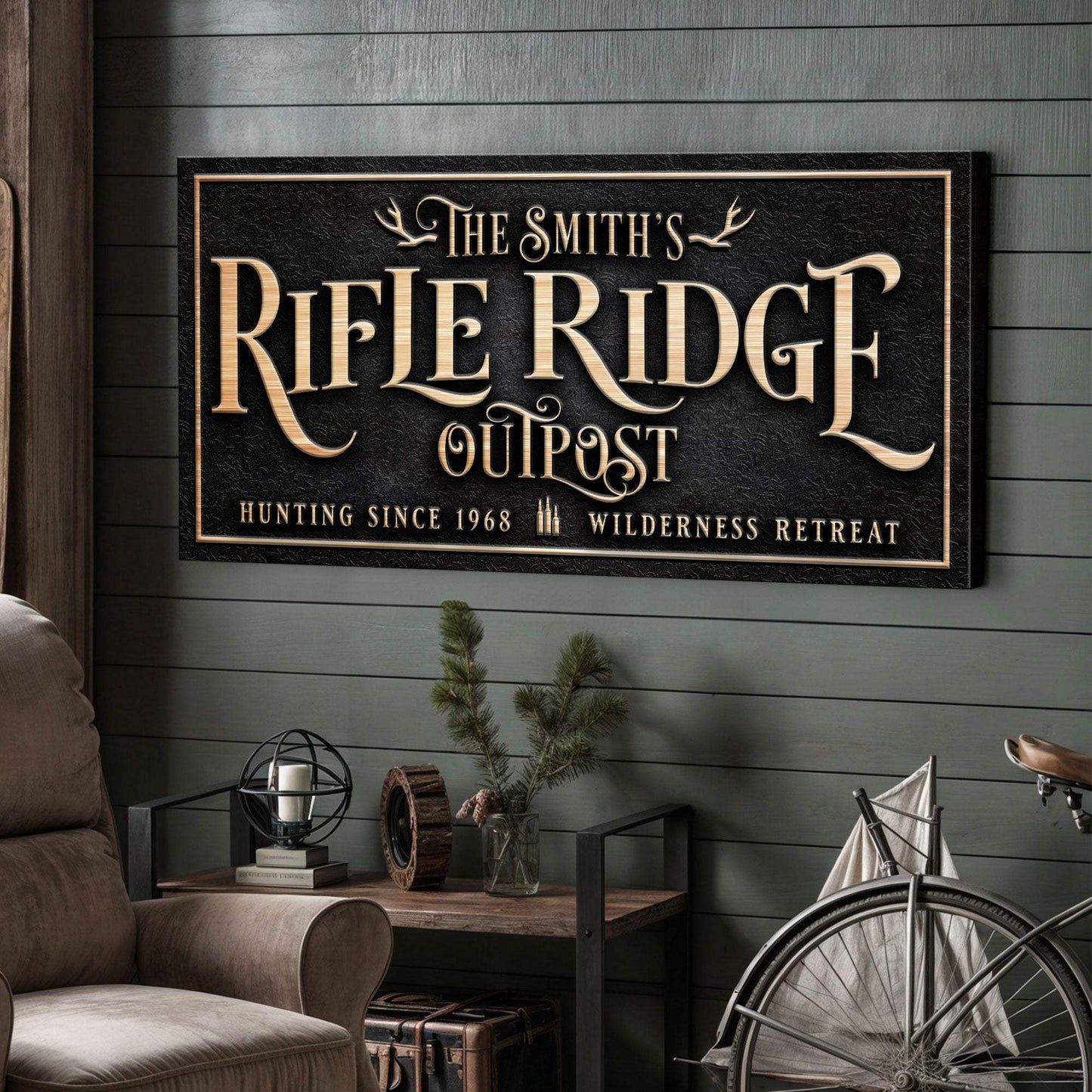 Personalized Rifle Ridge Outpost Family Sign - Tailored Canvases - Flyclothing LLC