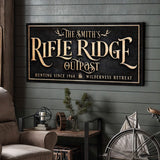 Personalized Rifle Ridge Outpost Family Sign - Tailored Canvases - Flyclothing LLC
