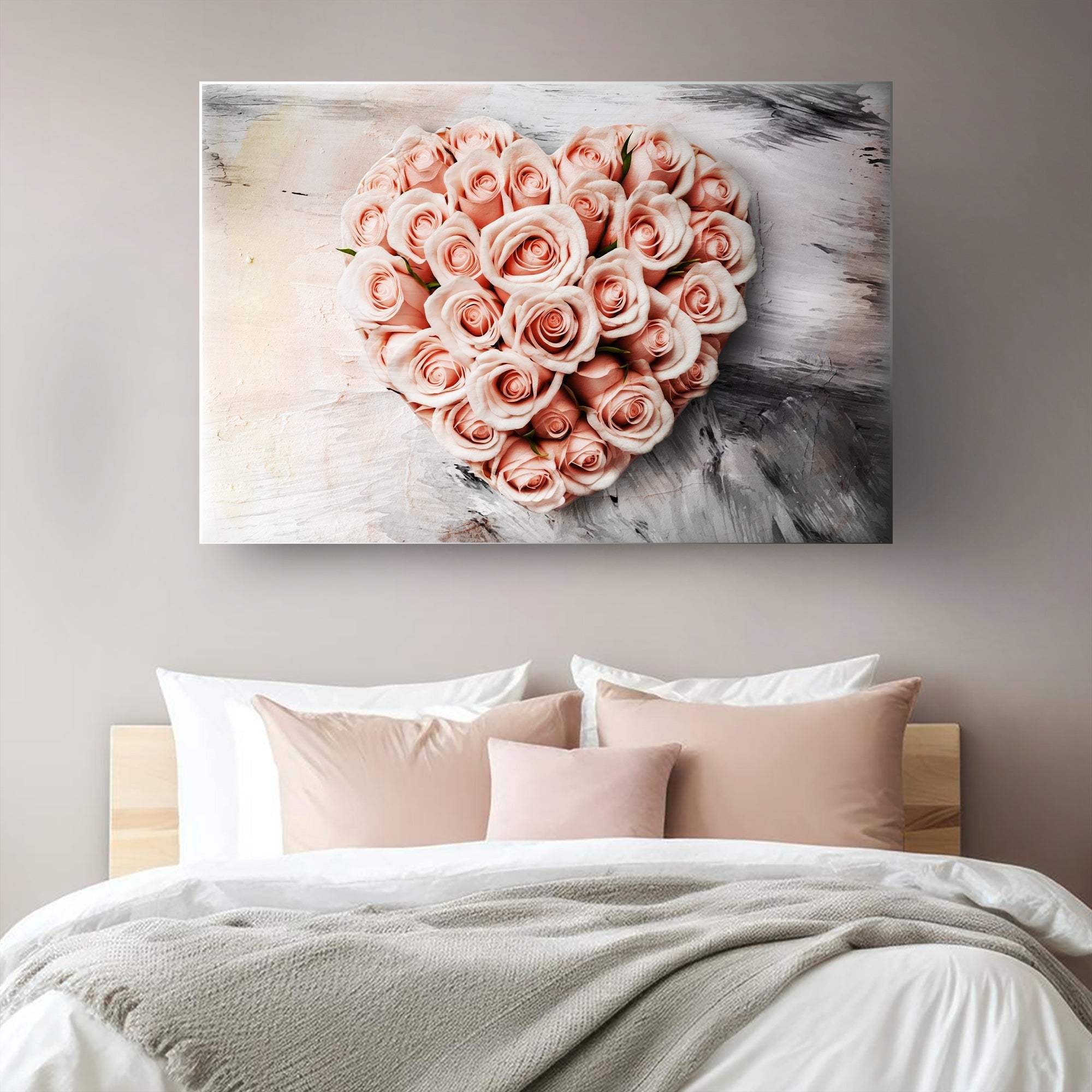 Floral Heart Wall Art II - Tailored Canvases - Flyclothing LLC
