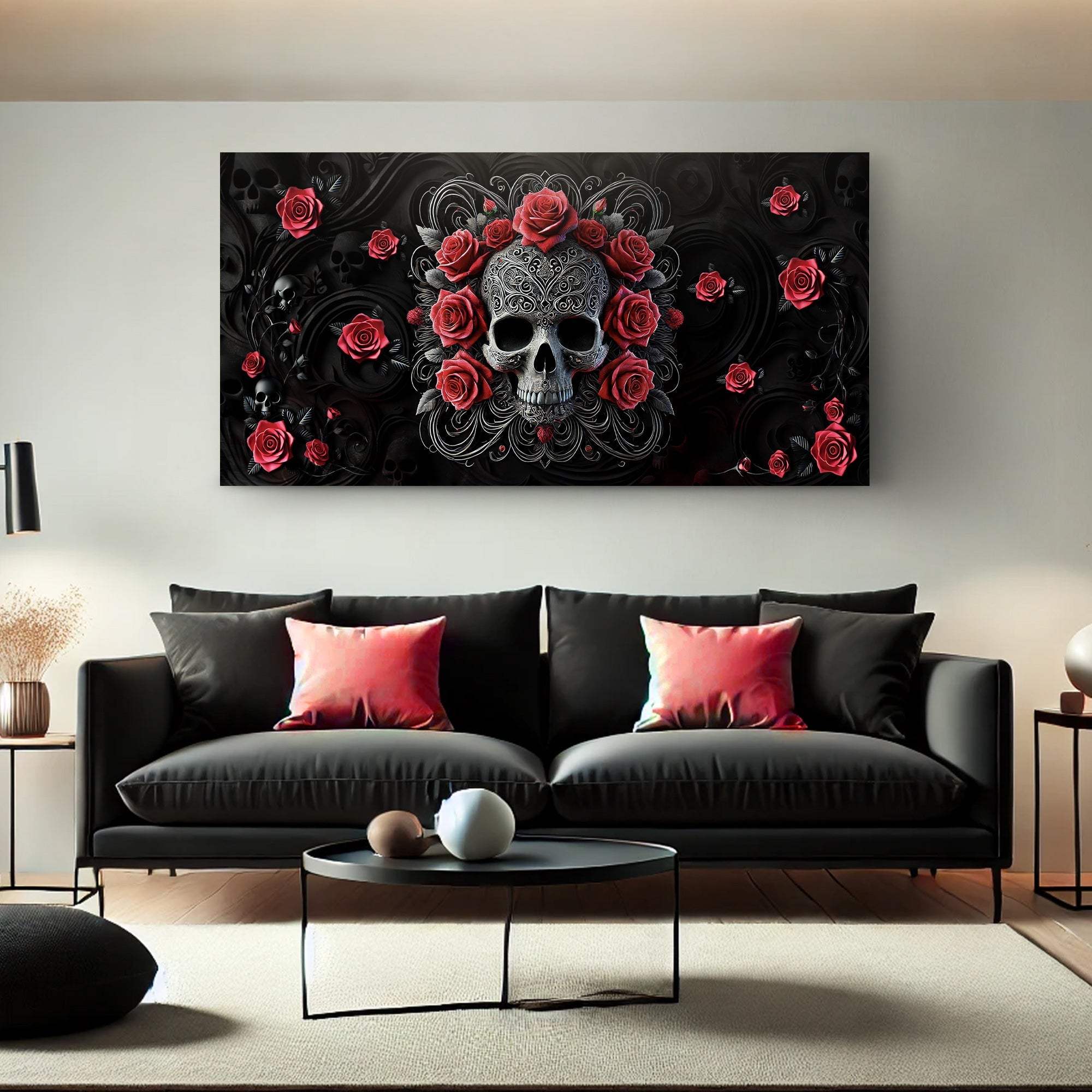 3D Vintage Skull Wall Art II - Tailored Canvases - Flyclothing LLC