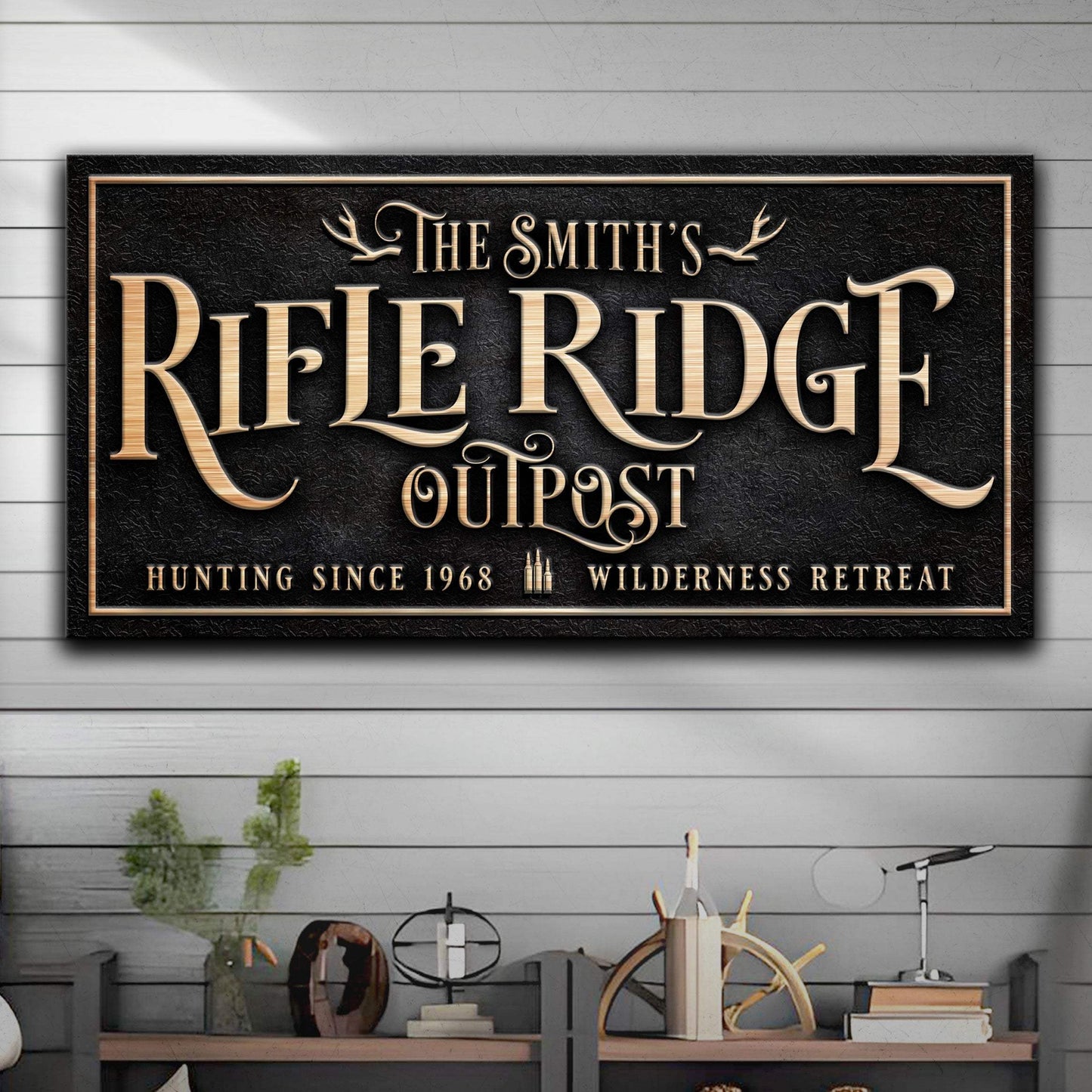 Personalized Rifle Ridge Outpost Family Sign - Tailored Canvases - Flyclothing LLC