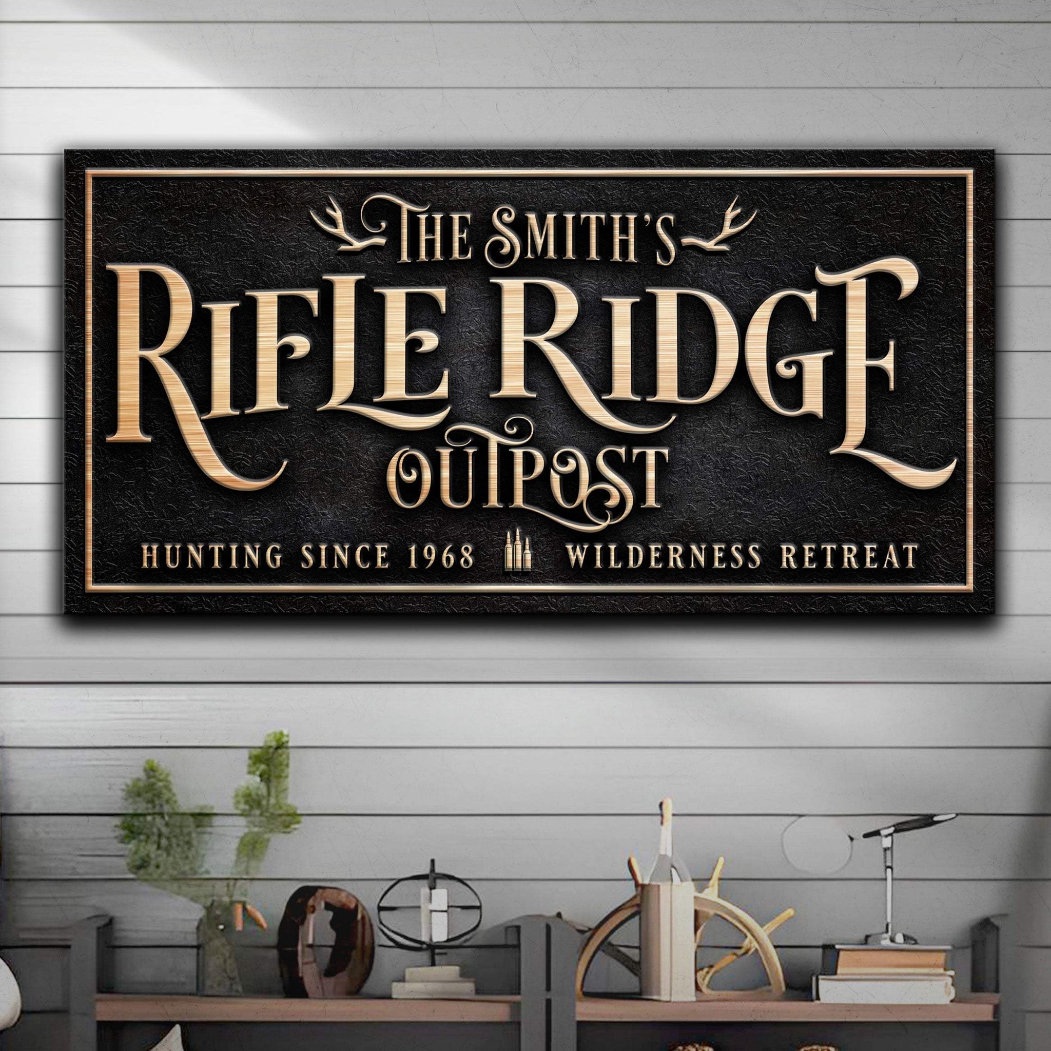 Personalized Rifle Ridge Outpost Family Sign - Tailored Canvases - Flyclothing LLC
