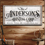 Family Hunting Camp Sign II - Tailored Canvases - Flyclothing LLC