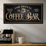 Personalized Coffee Bar Sign II - Tailored Canvases - Flyclothing LLC