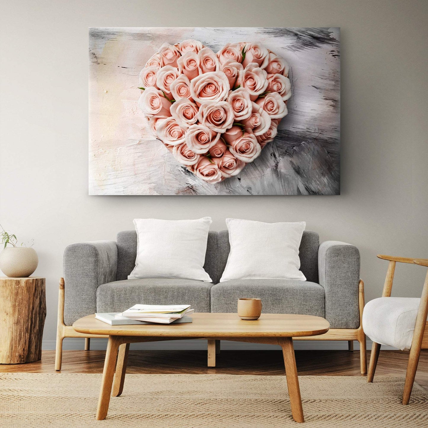 Floral Heart Wall Art II - Tailored Canvases - Flyclothing LLC
